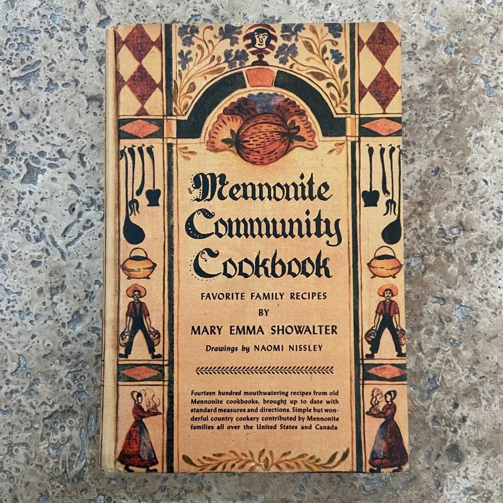 Mennonite Community Cookbook Mary Emma Showalter 1950 3rd Printing Hardcover